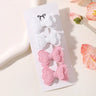4Pcs/set Butterfly Hair Clip Set for Girls Double Layered Bow Cute Bangs Hair Pin Cotton Safe Kids Baby Hair Accessories Set