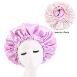 Double-Sided Sleeping Hat Adjustable Nightcap Bathing Hat Girl Sleep Protector Tool