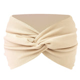 Women Solid Color Super Wide Headband Twisted Criss Cross Elastic Hairband Yoga Running Sports Non Slip Sweat Hair Accessories