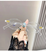 Elliptical Artistic Style Myopia Glasses Retro Small Frame Flat Lenses Ultra Light Finished Near Sight Eyewear Fashion Goggles