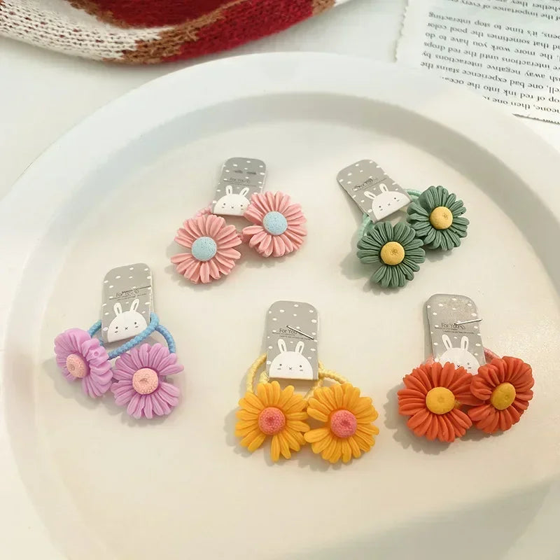 Hair Accessories Girls Bands Bandeau Cheveux Scrunchies Elastic Fille Korean Haarband Rubber Brown Children Gomas Gift Kids