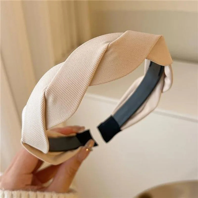 Fashion Vintage Elastic Hair Band Lattice Print Sponge Headband Womens Girl Wide Side Hairband Hair Hoop Female Hair Accessories