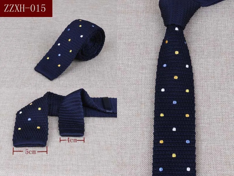 Men's Suits Knit Tie Plain Necktie For Wedding Party Tuxedo Casual Dots Woven Skinny Gravatas Cravats Accessories 25colors