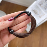New Faux Wig Elastics Hair Ties for Women Girl Ponytail Wrap Holders Hair Band Simple Temperament Headwear Hair Accessories
