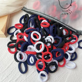 LOVEKIKI 50Pcs Elastic Hair Bands Girls Hair Accessories Mini Colorful Nylon Headband Kids Ponytail Holder Scrunchie Ornaments