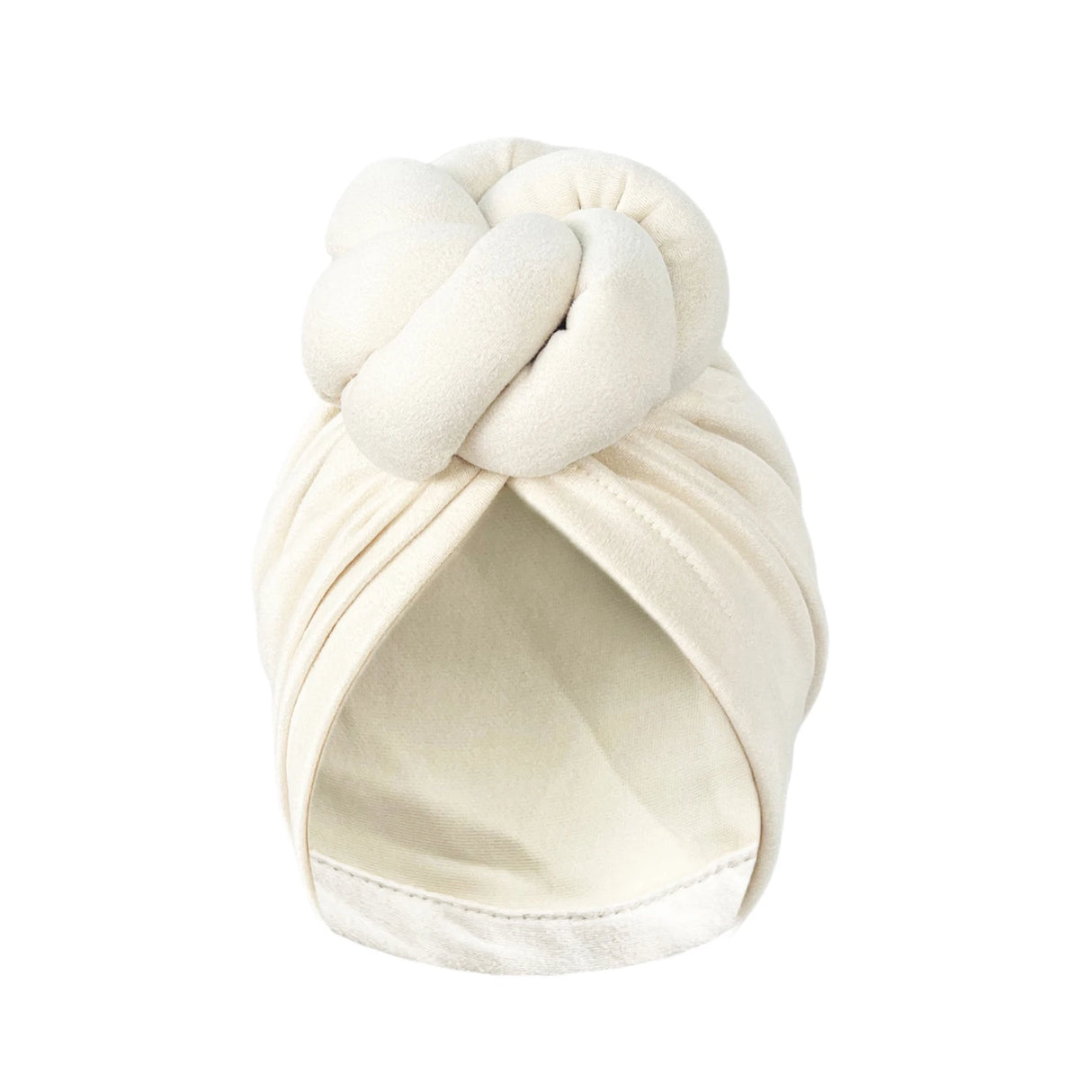 New Pre-Made Knotted Turban Hat Suede Head Wraps Elegant Pleated Beanies Headscarf For Women Turban