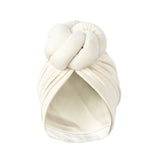 New Pre-Made Knotted Turban Hat Suede Head Wraps Elegant Pleated Beanies Headscarf For Women Turban