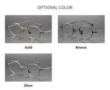 Pure Titanium Glasses Frame Men Women Vintage Round Brand Design Eyeglasses Frames New Titan Eyewear High Quality Spectacles