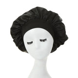 1PC Satin Sleeping Hat Night Sleep Hair Care Bonnet Nightcap Extra Satin Silky Shower Caps Sleep Cap with Premium Elastic Band