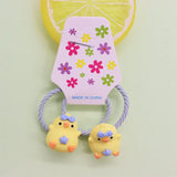 2 Pcs Lovely Little Chicken Children Elastics Hair Bands Hairpins Hair Clips Headwear Barrette Baby Girls Kids Hair Accessories