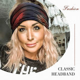 Tie Dye Headbands for Women Wide Turban Headwrap Knotted Vintage Hairbands Cotton Bandanas Bandage Headscarf Hair Accessories