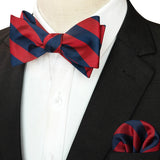 EASTEPIC Striped Bow Tie for Men Hanky Set Plaid Accessory Paisley Neckwear Floral Design Polka Dot Pure Black Evening Party