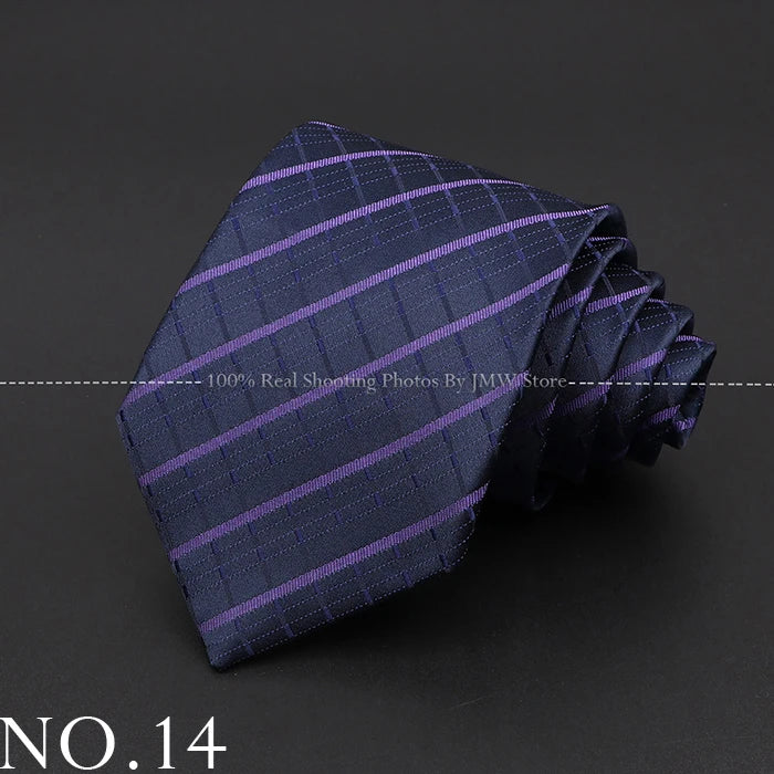 New Design Wedding Men Tie Purple Solid Striped Paisley Flower Neckties Men Business Dropshipping Groom Collar Accessories Gift