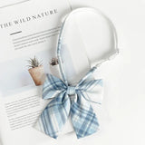 Fashion JK Bowtie Women College Student Collar Tie Cotton Plaid Bowknot Lolita Girls Adjustable Butterfly Anime Cosplay Cravat