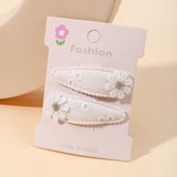 1pcs Ins Daisy Flower Hair Clips Baby Girl Hairpins for Kids Lace White Barette Princess Hooks Infant Accessories Korean