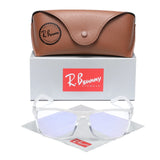 RBsunny Blue Light Blocking Glasses Men Computer Gaming Glasses Anti Eyestrain UV400 Clear Lens Eye Protection Rectangle Frame