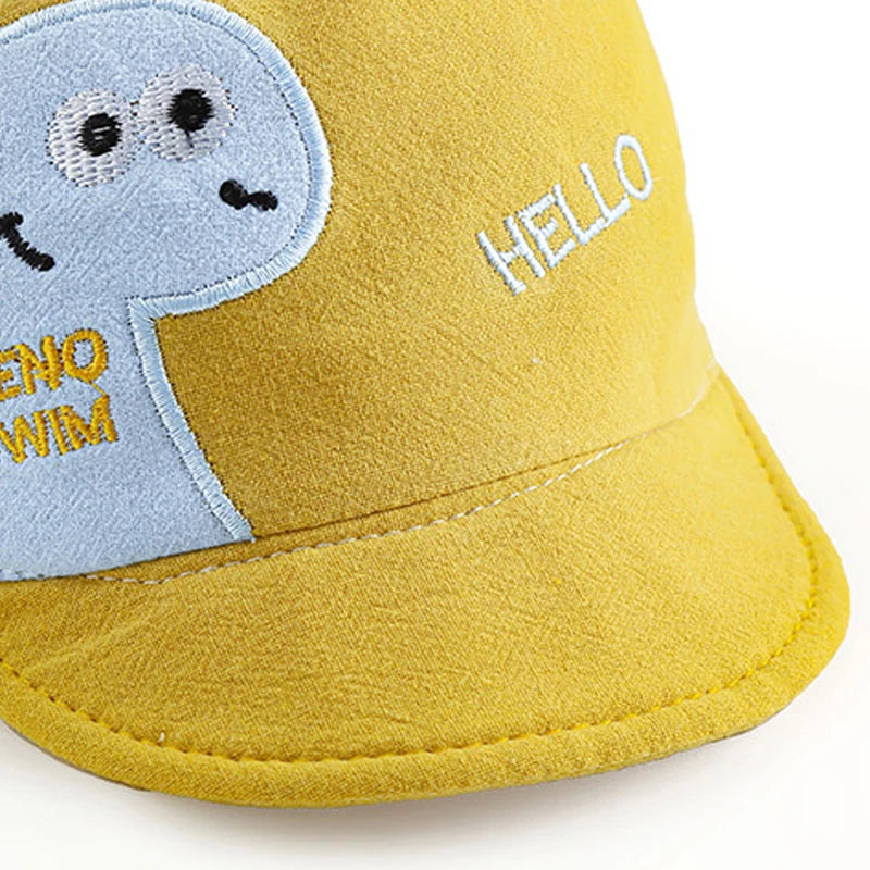 1-4 Years Kids Boys Girls Baseball Hats Cap Cartoon Animal Pattern Hat Sun Protection Cap Lightweight Hats