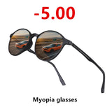 Ultralight Titanium Small Round Frame Men Anti-blue light Myopia Glasses Sunglasses Trend Wild Nearsighted Sun Glasses -1.0~-6.0