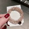 Rhinestone Hair Elastics Ties Ponytail Holders Champagne Bohemia Hair Tie Hair Accessories for Women and Girls
