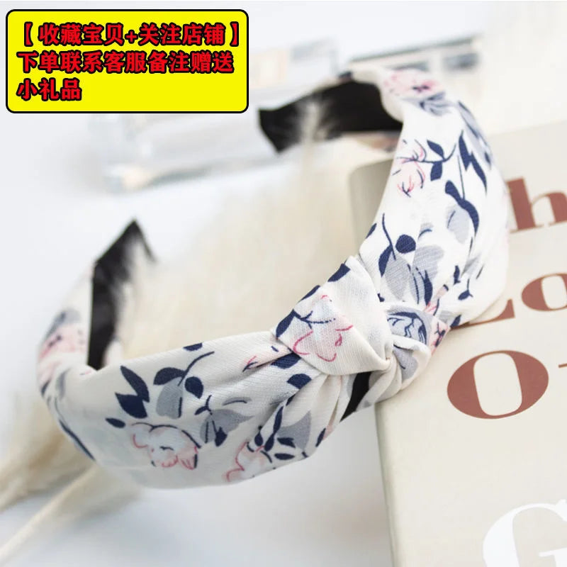 New Flower Headbands For Women Hair Hoop Knot Turban Headband Elastic Hairband Hair Accessories for Girls No Slip Stay