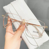 Anti Blue Light Blocking Glasses Oversized Square Reading Glasses for Women Men TR Frame High-definition Presbyopia Eyewear