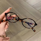 Oval Small Frame Retro Female Korean Plain Glasses Anti-blue Light Eyeglasses Eye Protection Ladies Optical Spectacle Eyeglass