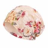 Women Men Sleeping Hat Baggy Beanie Satin Lined Night Unisex Sleep Cap Hair Care Bonnet Hair Loss Nightcap Pullover Hat Headwear