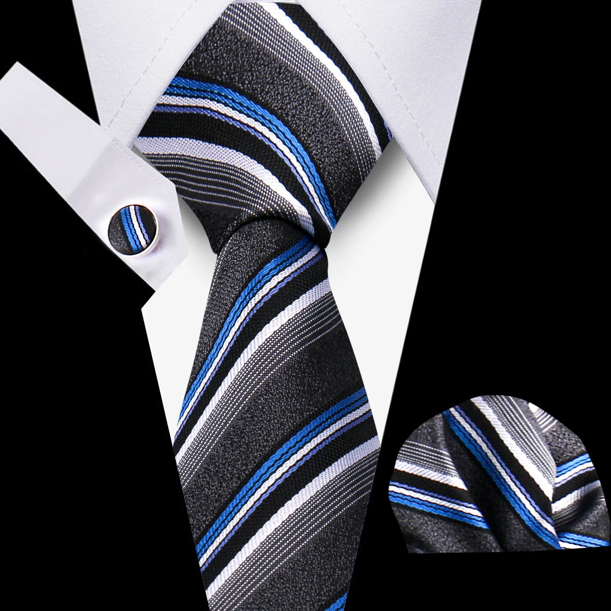 Men Neckties Tie Classic Handkerchiefs Plaid Necktie Cufflinks For Men Blouse Business Wedding Accessories Woman Collar Man Gift