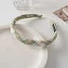 Spring Summer Women Colorful Head Hoop Princess Girls Sweet Plaid Cloth Headbands for Children Daily Headpiece Hair Accessories