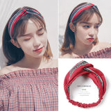 Cross elastic headband chiffon silk headband ladies headband hair accessory sports face wash