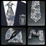 Luxury 7CM Mens Necktie Paisley Ties For Man Groomsman Jacquard Woven Gold Orange Color Neck Tie Business Party