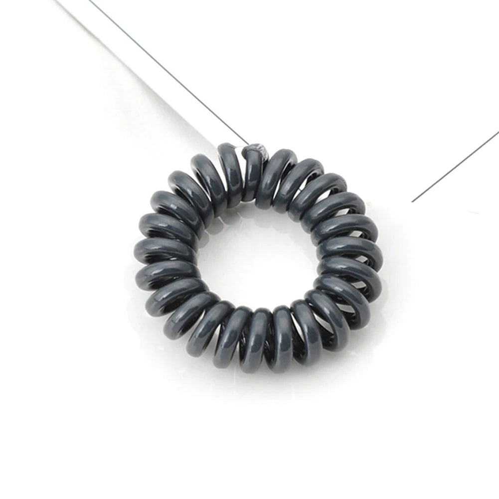 High Elasticity Telephone Coil Hairbands Women Spiral Hair Ties Girl Hair Ring Rope Solid Color Hair Accessories Ponytail Holder