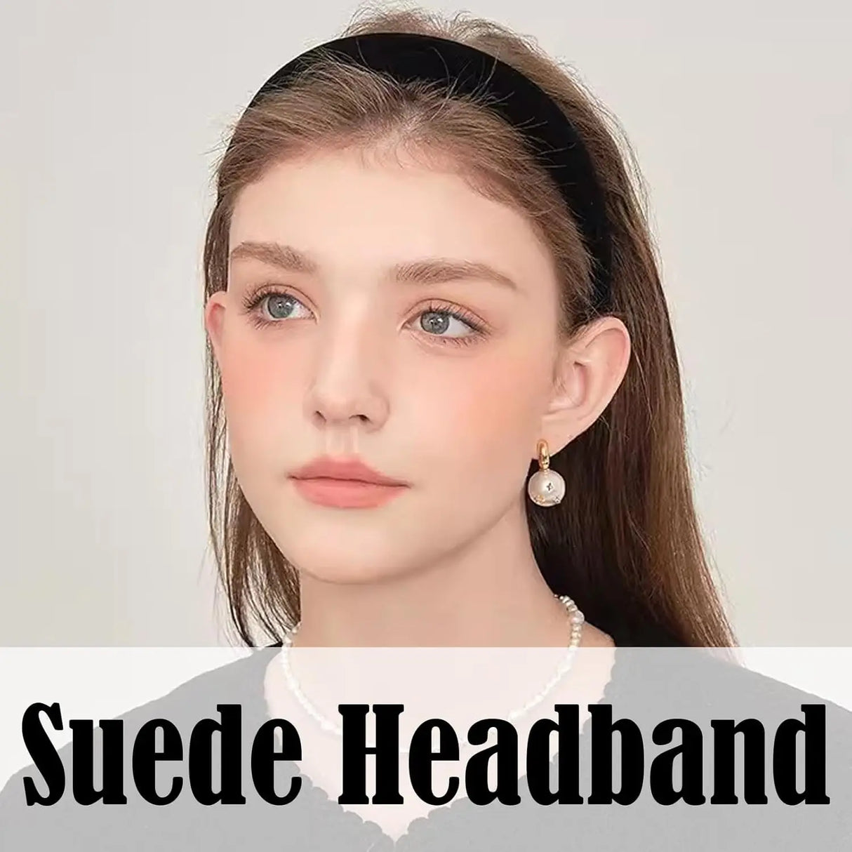 3 Pcs Black Velvet Padded Headbands for Women, Soft Simple Headband for Girls and Teens, Plain No Teeth Thick Hoops Hair Accesso