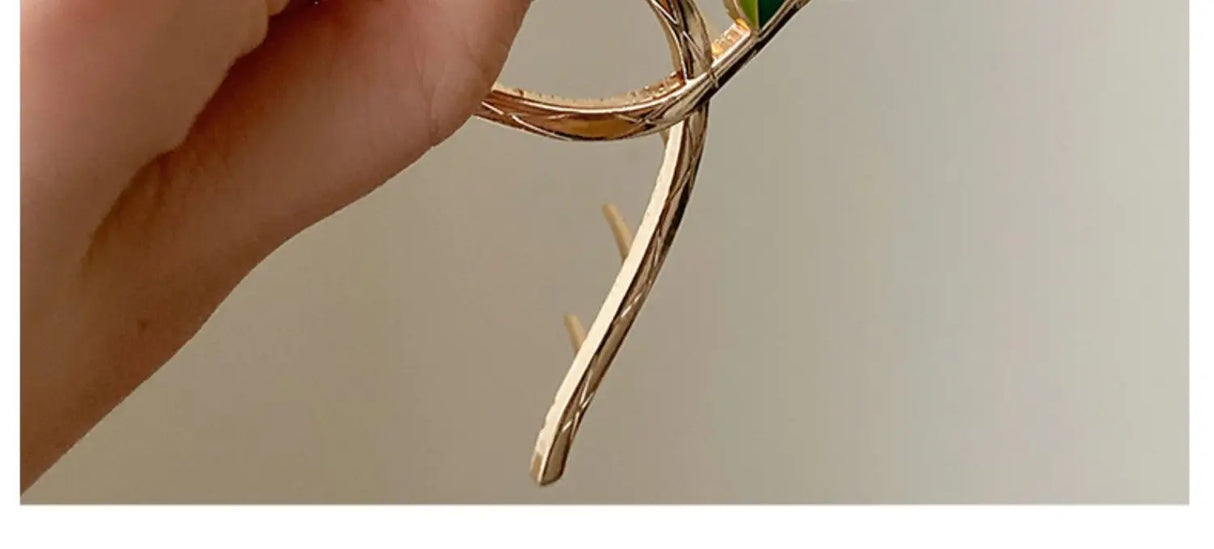 New Women Metal Hair Claw Elegant Gold Flowers Hair Clips Barrette Crab Headband Ponytail Clip Headwear hair accessories tiara