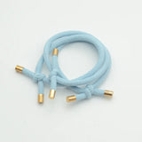 10PCS 5mm Knotted Twilled Elastic Hair Bands Golden Ends Hair Ties for fashion girls elasticity ponytail holders hair scrunches