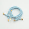 10PCS 5mm Knotted Twilled Elastic Hair Bands Golden Ends Hair Ties for fashion girls elasticity ponytail holders hair scrunches