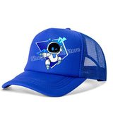 Astro Bot Kids Vintage Mesh Baseball Cap Adult Sun Hat Adjustable Breathable Sun Caps Summer Parents-child Hats Birthday Gifts