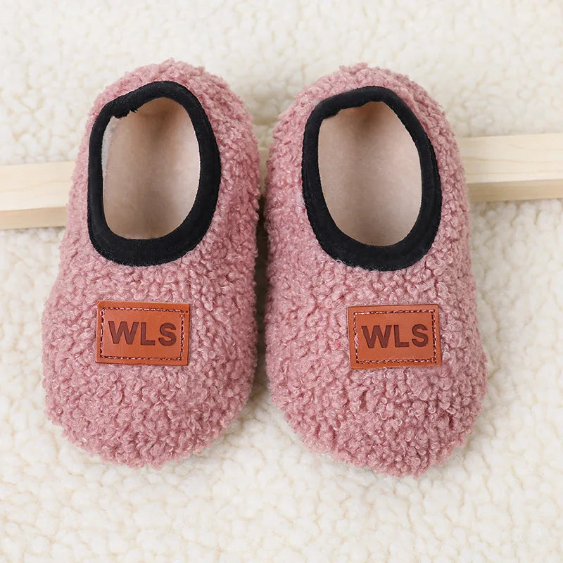 Autumn Winter Baby Slippers Toddler Plush Floor Sock Shoes Boy Girl Children Soft Anti-slip Walking Shoes Indoor Home Kids Shoes