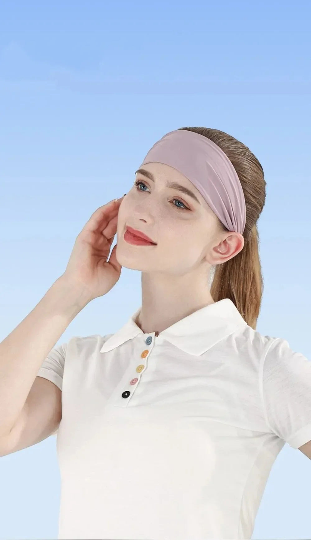 Sports Headbands for Men Women 1PC Non-Slip Moisture Wicking Workout Sweatband Fitness Running Cycling Football Yoga Hairband