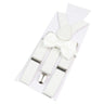 Elastic Leather Suspenders Bowtie Set Braces Men Women Sage Green Adjustable Braces Straps For Wedding Y-Back Shirt Accessories