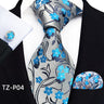 Orange Novelty Ties For Men Plaid Flower Design Silk Wedding Necktie For Men Hanky Cufflinks Gifts Business Party Suit Bow Tie