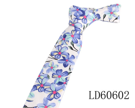 Print Skinny Neck Ties  For Men Women Slim Cotton Tie For Boys Girls Suits Ties For Wedding Party Men's Necktie Gifts Gravatas