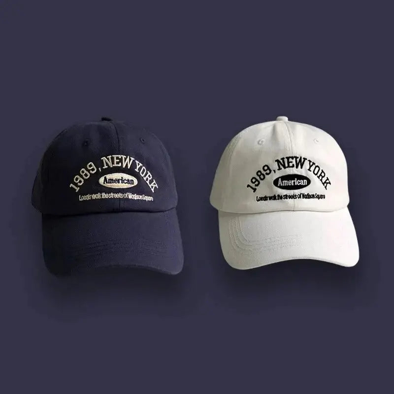 Spring Korean Retro Baseball Hat Women, Autumn and Winter, Wild Ins, Street Letter Embroidery Cap, Summer Couple Men
