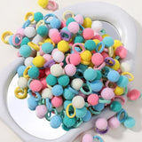 20pcs/lot Girl Elastic Hair Bands Girls Plush Ball Rubber Band for Children Sweets Scrunchie Hair Ties Kids Hair Accessories