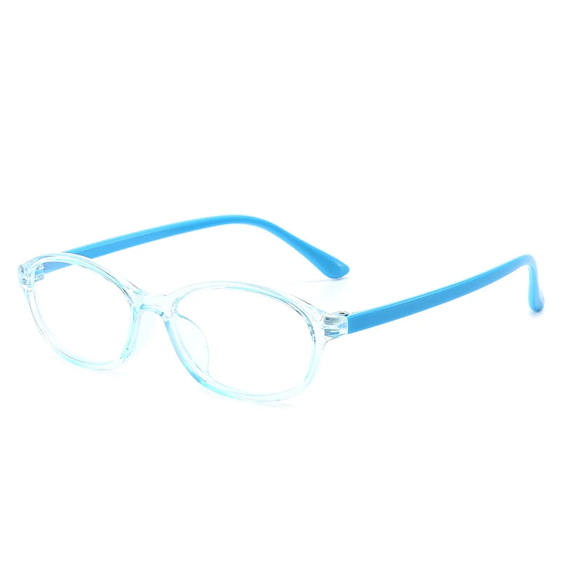 Blue Light Blocking Glasses for Kids Computer Glasses Silicone Frame Clear Lens Girl Boy Video Gaming Children Safety Eyewear