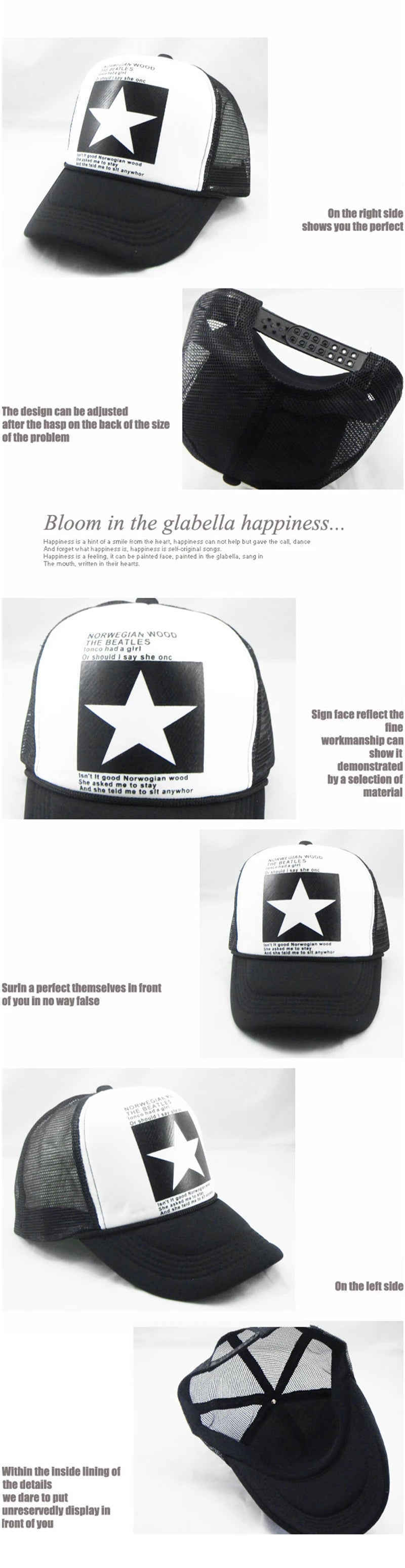 Fashion Cotton Cap Baseball Snapback Mesh Hats Hip Hop Caps Cool Men Caps Female Outdoor Casual Sun Hat