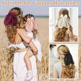 New Disco Party Favors Elastics Glitter Sequin Hair Bands with Bow Elastic Bands Ponytail Tie Hair Scarf Headwear