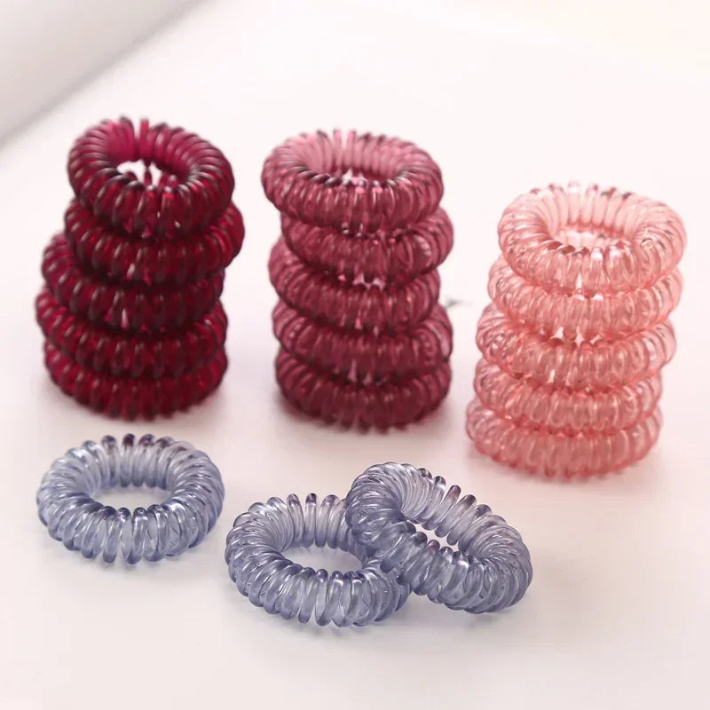 10Pcs/Lot Elastic Hair Bands Women Small Transparent Hair Ties Gum for Women Ponytail Holder Hairs Ropes Girl Hair Accessories