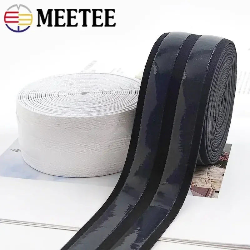 1/2Meters 5cm Silicone Nylon Elastic Bands Non-slip Webbing Tapes For Clothes Garment Rubber Ribbons DIY Belt Sewing Accessories