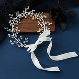 Wedding Headbands For Women Bride Handmade Crystal Rhinestone Tiaras Silver Color Hairbands Hair Accessories Queen Headband Gift